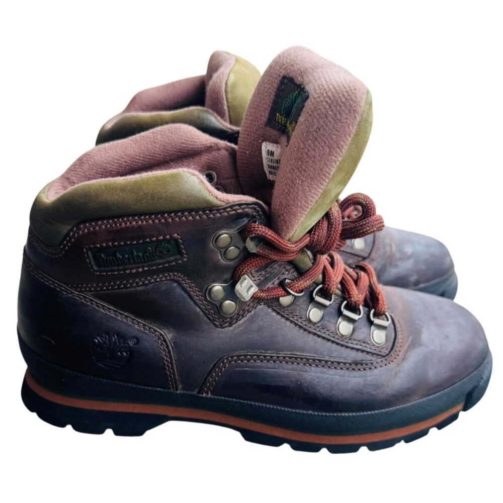 Timberland Men's "Euro Hiker" Hiking Boots, Brown 9m Retro Style Work boots